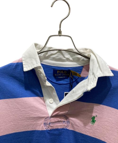 POLO RALPH LAUREN（ポロ・ラルフローレン）POLO RALPH LAUREN (ポロ・ラルフローレン) ラガーシャツ ブルー×ピンク サイズ:Sの古着・服飾アイテム