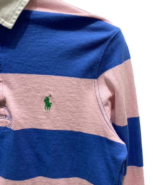 POLO RALPH LAUREN（ポロ・ラルフローレン）POLO RALPH LAUREN (ポロ・ラルフローレン) ラガーシャツ ブルー×ピンク サイズ:Sの古着・服飾アイテム