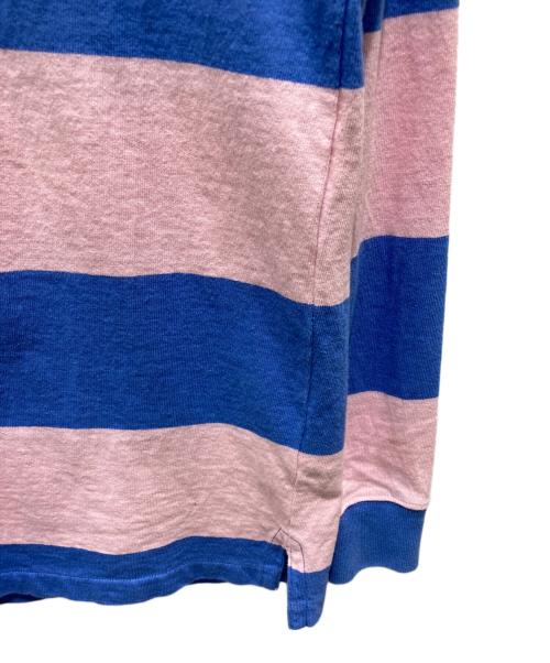POLO RALPH LAUREN（ポロ・ラルフローレン）POLO RALPH LAUREN (ポロ・ラルフローレン) ラガーシャツ ブルー×ピンク サイズ:Sの古着・服飾アイテム