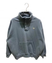 KEBOZ（ケボズ）の古着「SMALL EFG SNAP BUTTON SWEAT PULLOVER」｜ブルー