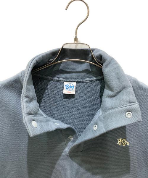 KEBOZ（ケボズ）KEBOZ (ケボズ) SMALL EFG SNAP BUTTON SWEAT PULLOVER ブルー サイズ:Ｌの古着・服飾アイテム