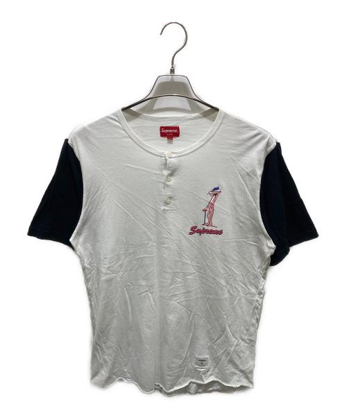 SUPREME（シュプリーム）SUPREME (シュプリーム) Pink Panther Henley ホワイト×ブラック サイズ:Ｓの古着・服飾アイテム