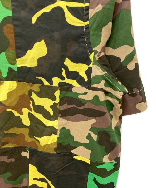 DIESEL（ディーゼル）DIESEL (ディーゼル) パッチワークシャツ ブラウン サイズ:XSの古着・服飾アイテム
