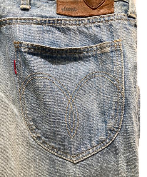 glamb（グラム）glamb (グラム) パッチワークワイドデニムパンツ インディゴ サイズ:Lの古着・服飾アイテム