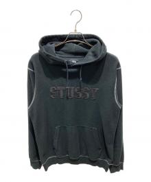 stussy（ステューシー）の古着「プルオーバーパーカー」｜ブラック
