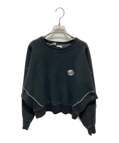 holiday（ホリデー）holiday (ホリデー) Champion REVERSE WEAVE (チャンピオン リバース ウィーブ) JOURNAL STANDARD (ジャーナルスタンダード) ショート丈スウェット ブラック サイズ:Ｍの古着・服飾アイテム