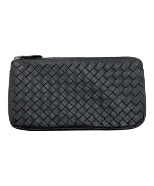 BOTTEGA VENETA（ボッテガベネタ）BOTTEGA VENETA (ボッテガベネタ) レザーポーチ ブラックの古着・服飾アイテム