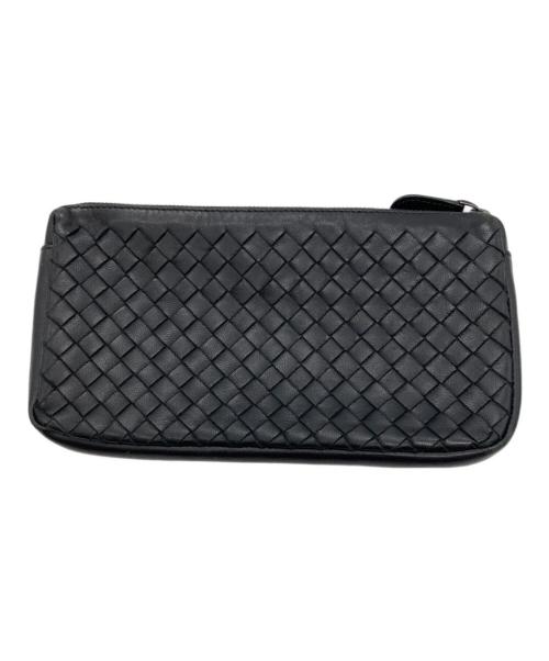 BOTTEGA VENETA（ボッテガベネタ）BOTTEGA VENETA (ボッテガベネタ) レザーポーチ ブラックの古着・服飾アイテム