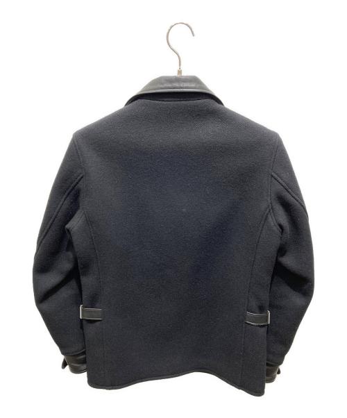 EIGHT G（エイトジー）EIGHT G (エイトジー) メルトンレザージャケット ブラック サイズ:38の古着・服飾アイテム