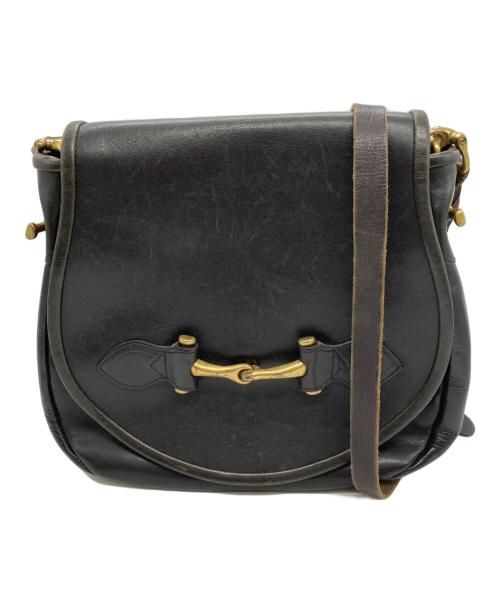 FUNNY（ファニー）FUNNY (ファニー) レザーショルダーバッグ ブラックの古着・服飾アイテム