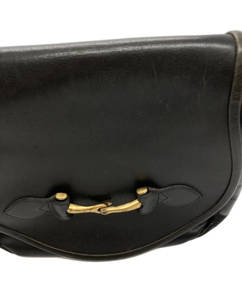 FUNNY（ファニー）FUNNY (ファニー) レザーショルダーバッグ ブラックの古着・服飾アイテム