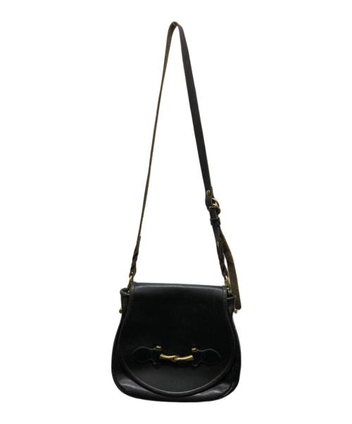 FUNNY（ファニー）FUNNY (ファニー) レザーショルダーバッグ ブラックの古着・服飾アイテム