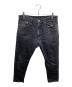 uniform experiment（ユニフォームエクスペリメント）の古着「TAPERED ONE WASHED DENIM PANTS」｜ブラック