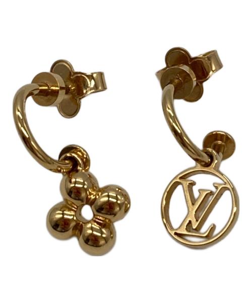 LOUIS VUITTON（ルイ ヴィトン）LOUIS VUITTON (ルイ ヴィトン) ブックル ドレイユ ブルーミング ピアス　M64859 ゴールドの古着・服飾アイテム