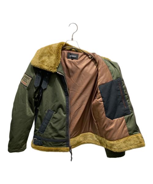 AVIREX（アヴィレックス）AVIREX (アヴィレックス) PADDING B-3 WEST POINT JACKET カーキ サイズ:Lの古着・服飾アイテム