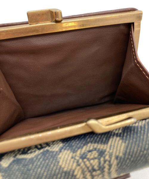 CELINE（セリーヌ）CELINE (セリーヌ) がま口折り財布 ブルーの古着・服飾アイテム