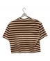H BEAUTY&YOUTH (エイチ ビューティー&ユース) オンブレボーダー ショートスリーブ Tシャツ ブラウン サイズ:L：4000円