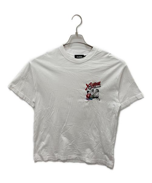 X-LARGE（エクストララージ）X-LARGE (エクストララージ) LISTEN TO THE RECORD S/S TEE ホワイト サイズ:Ｌの古着・服飾アイテム