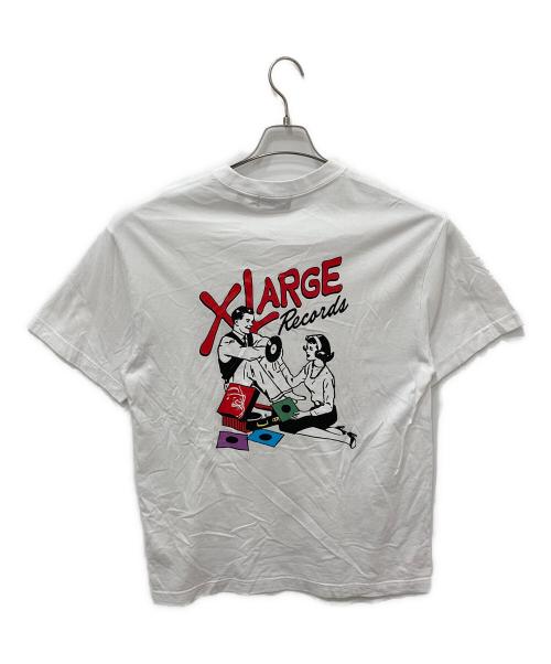 X-LARGE（エクストララージ）X-LARGE (エクストララージ) LISTEN TO THE RECORD S/S TEE ホワイト サイズ:Ｌの古着・服飾アイテム