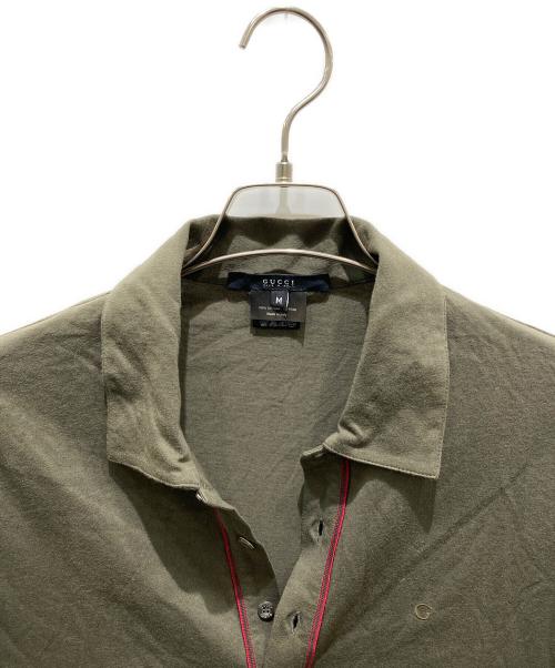 GUCCI（グッチ）GUCCI (グッチ) ポロシャツ カーキ サイズ:Ｍの古着・服飾アイテム