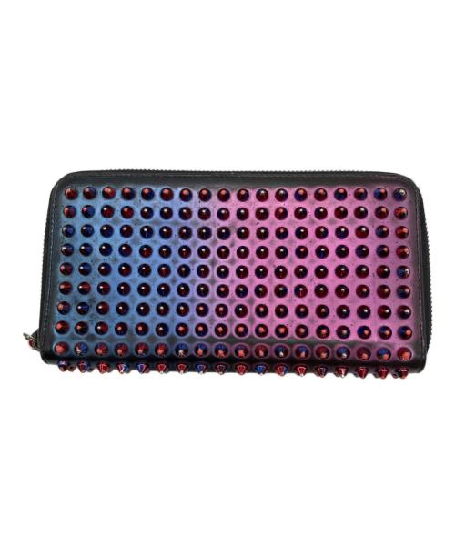 Christian Louboutin（クリスチャン・ルブタン）Christian Louboutin (クリスチャン・ルブタン) パネトーン スパイク スタッズ ウォレット ブルーの古着・服飾アイテム
