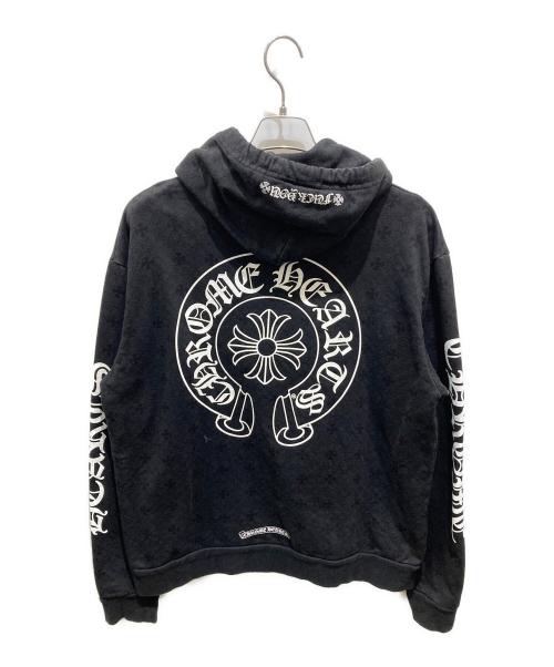 CHROME HEARTS（クロムハーツ）CHROME HEARTS (クロムハーツ) 総柄プリントパーカー ブラック サイズ:Mの古着・服飾アイテム