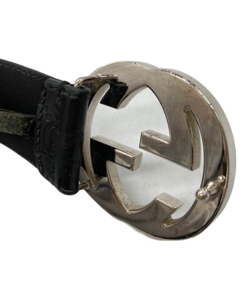 GUCCI（グッチ）GUCCI (グッチ) インターロッキングG バックル付き ベルト　411924 ブラックの古着・服飾アイテム