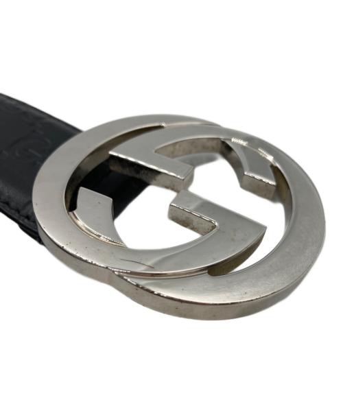 GUCCI（グッチ）GUCCI (グッチ) インターロッキングG バックル付き ベルト　411924 ブラックの古着・服飾アイテム