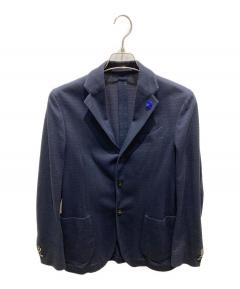 LARDINI テーラードジャケット グレー・ブルー 中古・古着通販】LARDINI (ラルディーニ) テーラードジャケット