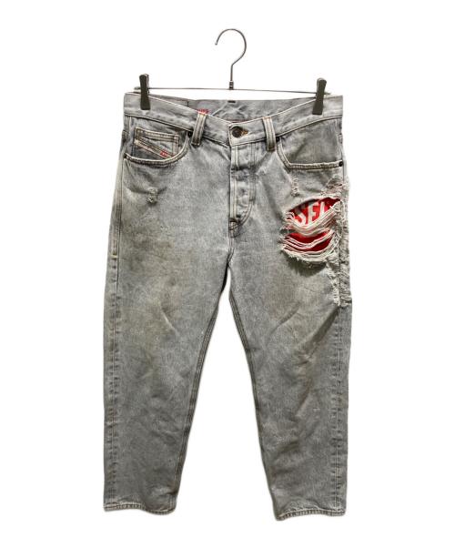 DIESEL（ディーゼル）DIESEL (ディーゼル) 2010ダメージデニムパンツ グレー サイズ:28の古着・服飾アイテム