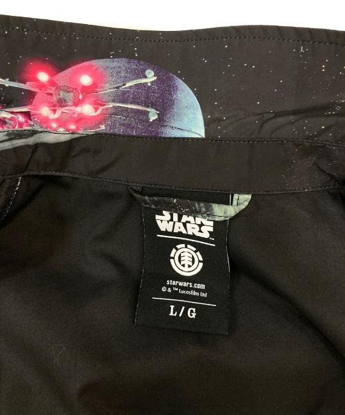 ELEMENT（エレメント）ELEMENT (エレメント) STAR WARS (スターウォーズ) 総柄ジップアップブルゾン ブラック サイズ:Ｌの古着・服飾アイテム