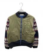 blanc basqueブランバスク）の古着「切替ジャケット」｜オリーブ