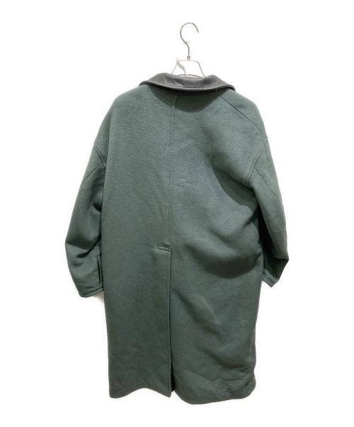 HARE（ハレ）HARE (ハレ) リバーシブルフェイクレザーステンカラーコート グリーン サイズ:Sの古着・服飾アイテム