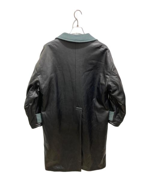 HARE（ハレ）HARE (ハレ) リバーシブルフェイクレザーステンカラーコート グリーン サイズ:Sの古着・服飾アイテム