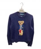 POLO RALPH LAURENポロ・ラルフローレン）の古着「ポロベアニット」｜ネイビー