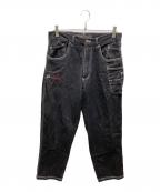 FUBUフブ）の古着「ペインターデニムデニムパンツ」｜ブラック