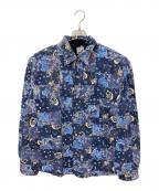 BLUE TRICKブルートリック）の古着「パッチワークシャツ」｜ブルー
