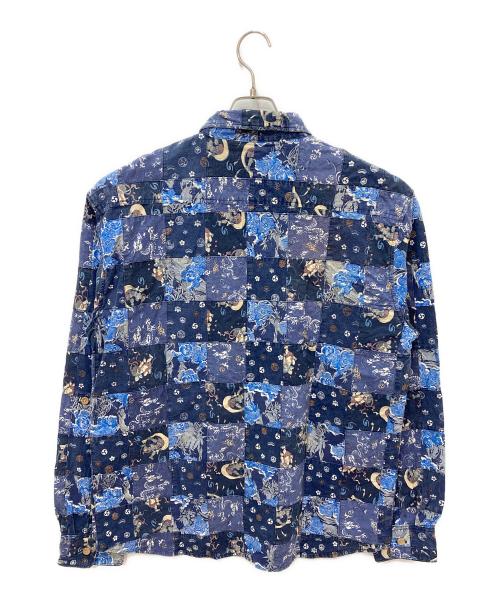 BLUE TRICK（ブルートリック）blue trick (ブルートリック) パッチワークシャツ ブルー サイズ:8の古着・服飾アイテム