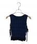 AMERI（アメリ）の古着「MEDI PURIPURI SHORT KNIT TOP」｜ネイビー