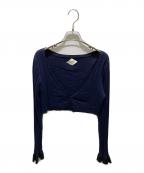 Ameriアメリ）の古着「MEDI PURIPURI SHORT KNIT CARDIGAN」｜ネイビー