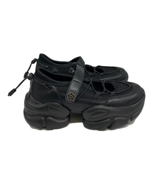 MARY QUANT（マリークヮント）MARY QUANT (マリークヮント) PUBLUX (パブリュクス) クロスコード バレエ スニーカー/メリージェーン スニーカー ブラック サイズ:24の古着・服飾アイテム