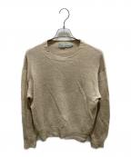 COMME des GARCONS HOMMEコムデギャルソン オム）の古着「リネンクルーネックニット」｜ベージュ