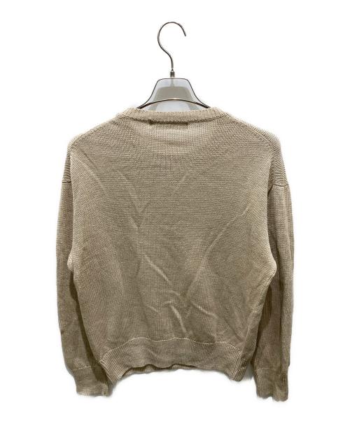 COMME des GARCONS HOMME（コムデギャルソン オム）COMME des GARCONS HOMME (コムデギャルソン オム) リネンクルーネックニット ベージュ サイズ:記載なしの為実寸参照の古着・服飾アイテム