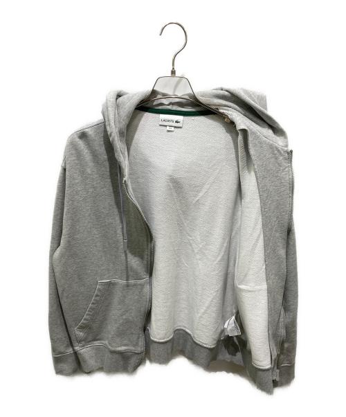LACOSTE（ラコステ）LACOSTE (ラコステ) プレミアムスウェットジップフーディー グレー サイズ:Ｌの古着・服飾アイテム