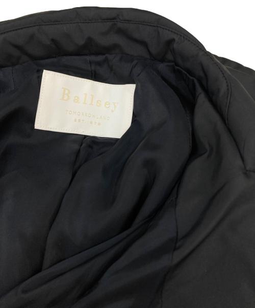 BALLSEY（ボールジィ）BALLSEY (ボールジィ) パデットタフタ ベルテッドコート ブラック サイズ:34の古着・服飾アイテム