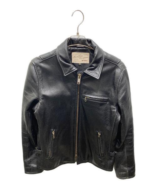 AVIREX（アヴィレックス）AVIREX (アヴィレックス) トラッカーライダース レザージャケット ブラック サイズ:38の古着・服飾アイテム