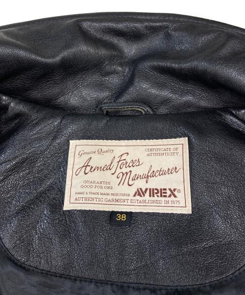 AVIREX（アヴィレックス）AVIREX (アヴィレックス) トラッカーライダース レザージャケット ブラック サイズ:38の古着・服飾アイテム