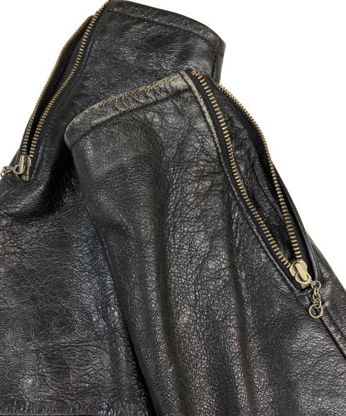 AVIREX（アヴィレックス）AVIREX (アヴィレックス) トラッカーライダース レザージャケット ブラック サイズ:38の古着・服飾アイテム