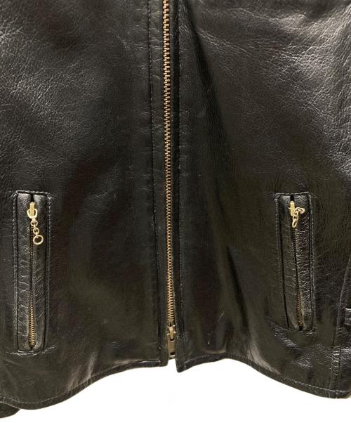 AVIREX（アヴィレックス）AVIREX (アヴィレックス) トラッカーライダース レザージャケット ブラック サイズ:38の古着・服飾アイテム