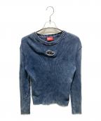 DIESELディーゼル）の古着「リブニット」｜ブルー